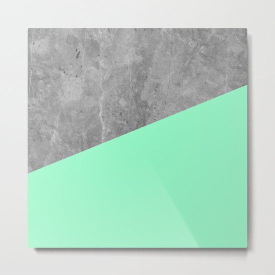 Geometry 101 Mint Meringue Metal Print