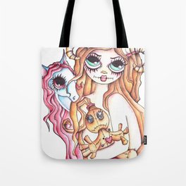 Pins In My Heart - Voodoo Gothic Girl Tote Bag
