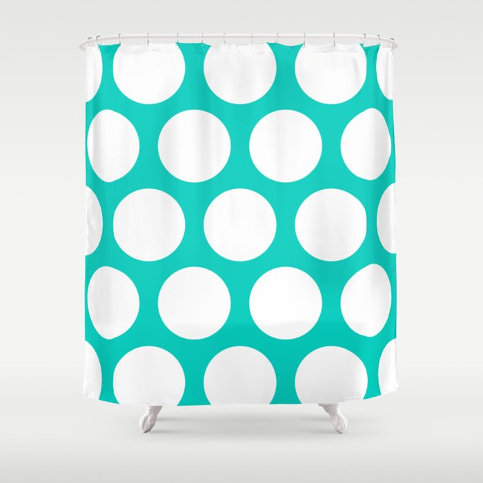 Large Polka Dots: Navy Blue Throw Pillow by Jared S Davies