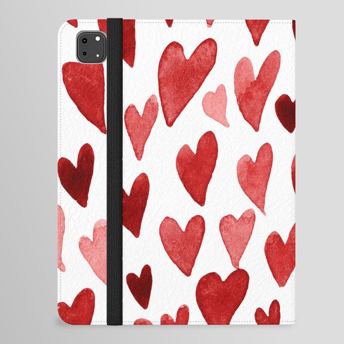 Valentines day hearts explosion - red iPad Folio Case
