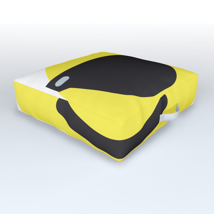Smiling with Sunglasses Emoji Outdoor Floor Cushion