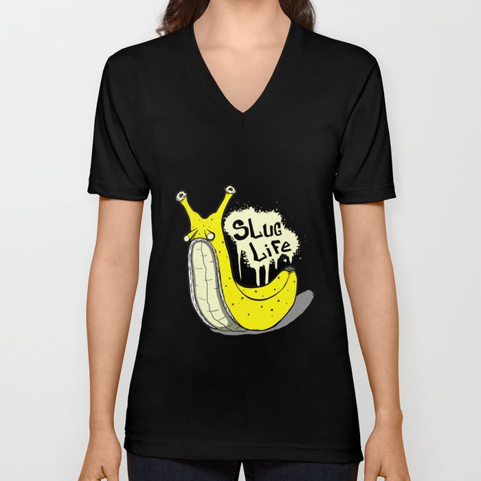 Banana Slug V Neck T Shirt
