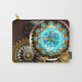 Unusual Clock with Gears ( Steampunk ) Carry-All Pouch