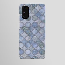 Blue Shabby Chic Moroccan Tiles Faded Bohemian Luxury From The Sultans Palace In Pastel Pink Android Case