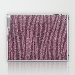 Pink Glitter Zebra Print Laptop Skin