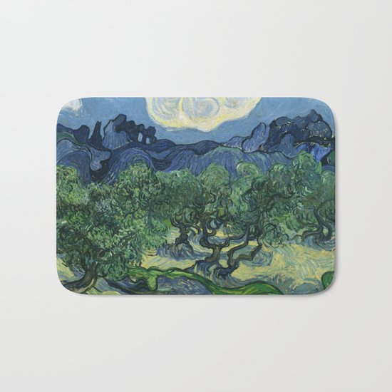 Olive Trees by Vincent van Gogh Bath Mat