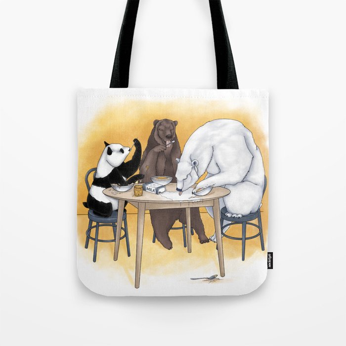 Bears at Breakfast Tote Bag