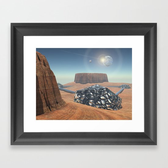 Mars Babylon Colony, view of Armageddon Framed Art Print