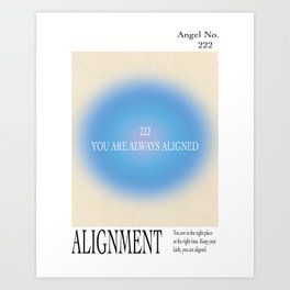 Angel Number 222 Poster Alignment  Art Print