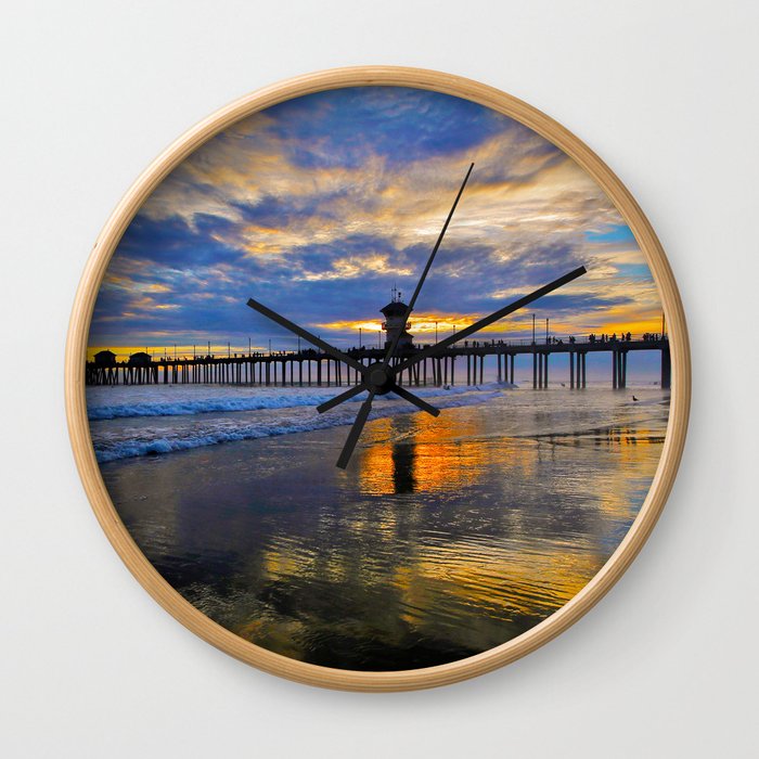 Labor Day 2013 ~ Sunset HB Pier        Wall Clock