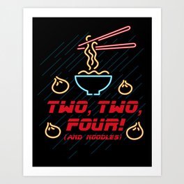 Two Two Four (and noodles) Art Print