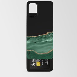 Emerald & Gold Agate Texture 02 Android Card Case