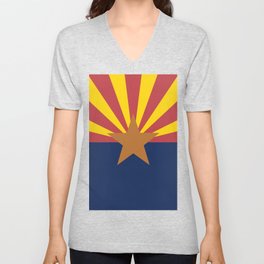 Flag of Arizona V Neck T Shirt