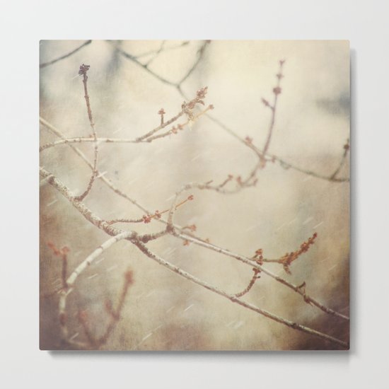 Falling Snow Metal Print