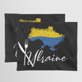 Stop war quote with ukrainian banner Placemat