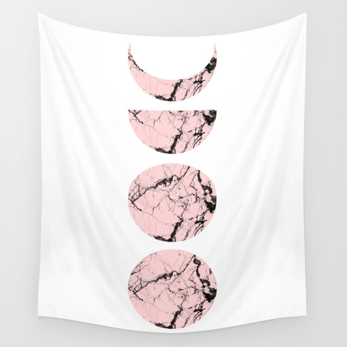 Pink moon phase tapestry top
