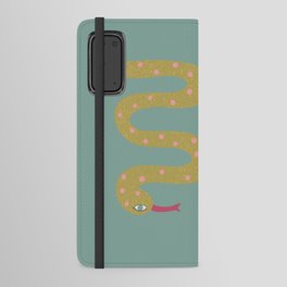 Polka Dot Snakes - teal Android Wallet Case