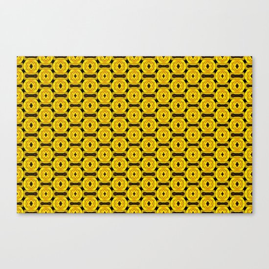 Buttons and Bows - Yellow Canvas Print