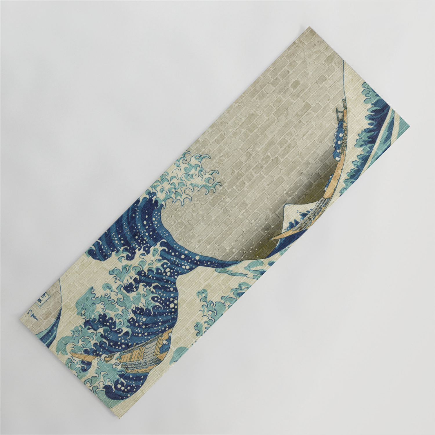 Brick Wall Painting Japanese Great Wave Off Kanagawa Urban