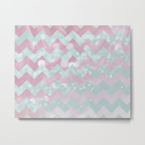 Chevron Mix Metal Print