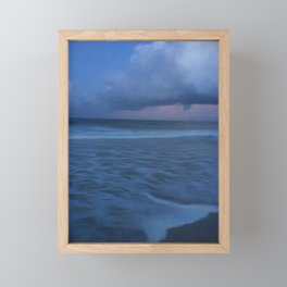 Cloudy Beaches Framed Mini Art Print