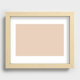 Pale Pastel Pink Solid Color Hue Shade 2 - Patternless Recessed Framed Print