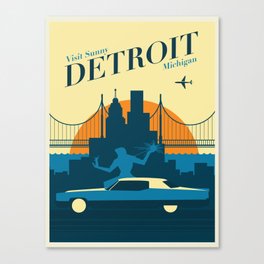 Visit Sunny Detroit Canvas Print