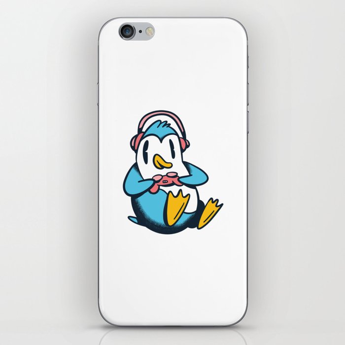 Gamer Penguin iPhone Skin