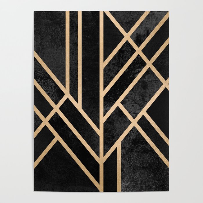 Art Deco Black Poster