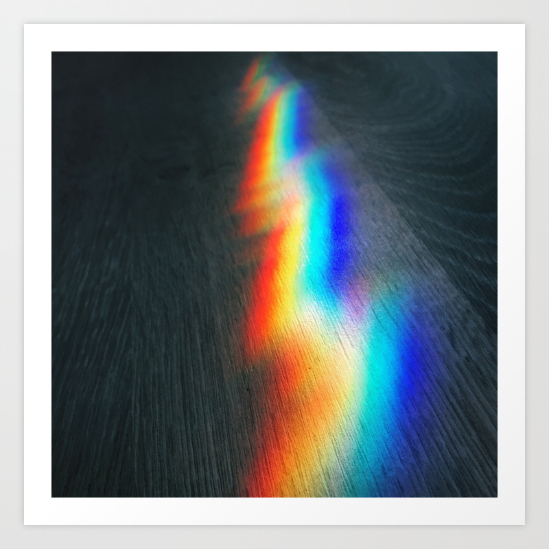 Rainbow Lightning Art Print By Ramenmamen Society6