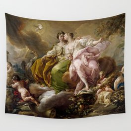 Allegory of Justice and Peace - Corrado Giaquinto Wall Tapestry