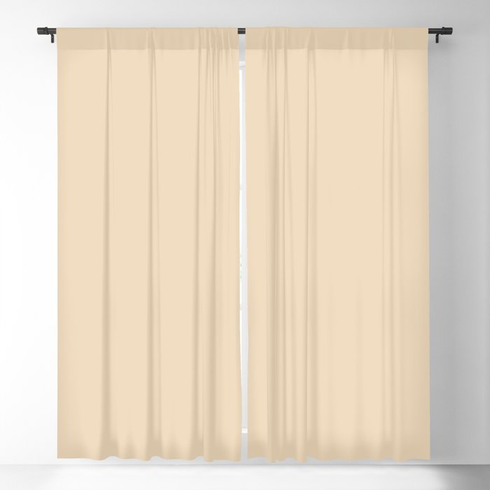 Delicate Pastel Peach Solid Color Pairs To Valspars 2021 Color of the Year Soft Candlelight 3005-6C Blackout Curtain