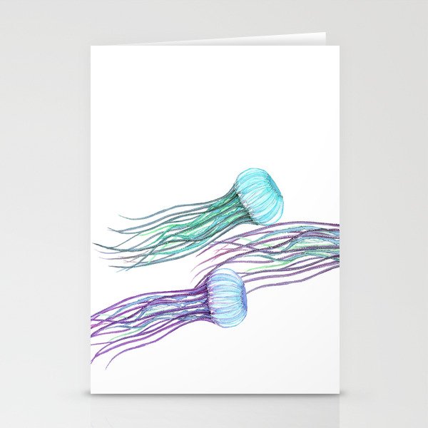 Jellyfish Trio Stationery Cards
