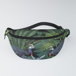 Cassowary in the jungle Fanny Pack