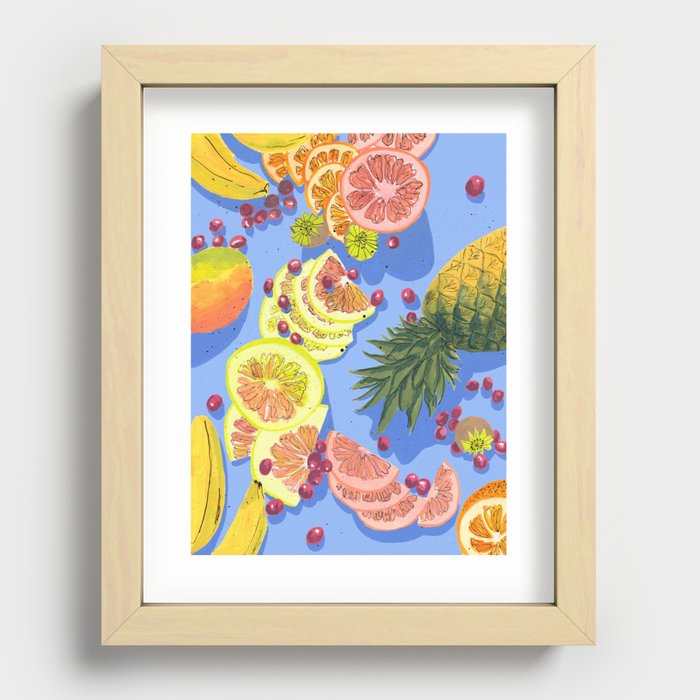 Tropical Fruit Spread Painting Recessed Framed Print