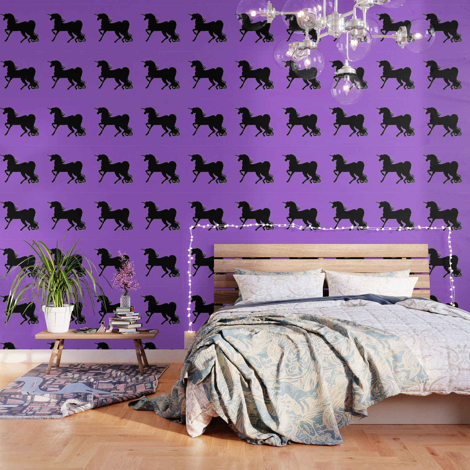 Black Unicorn Silhouette Wallpaper By Blakcirclegirl Society6