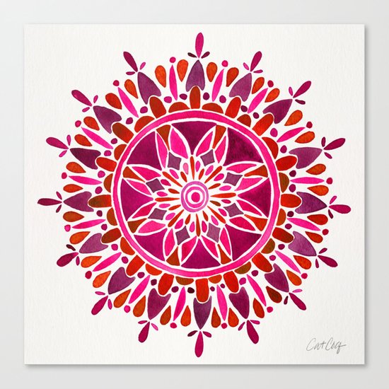 Magenta Mandala Canvas Print
