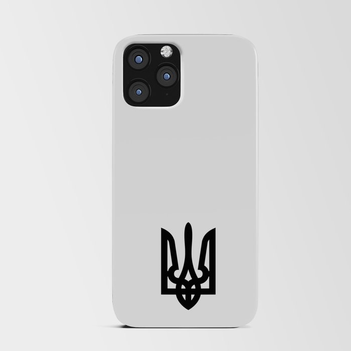 Ukrainian Trident - Tryzub Black iPhone Card Case