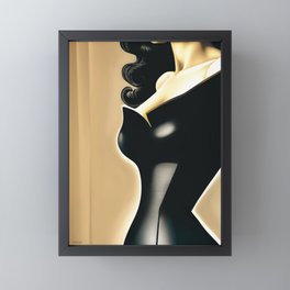 Allure of Femdom Bliss - Leather Garment Series Framed Mini Art Print