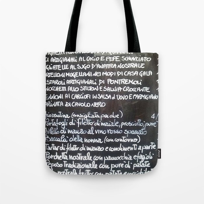 shopping bag menu