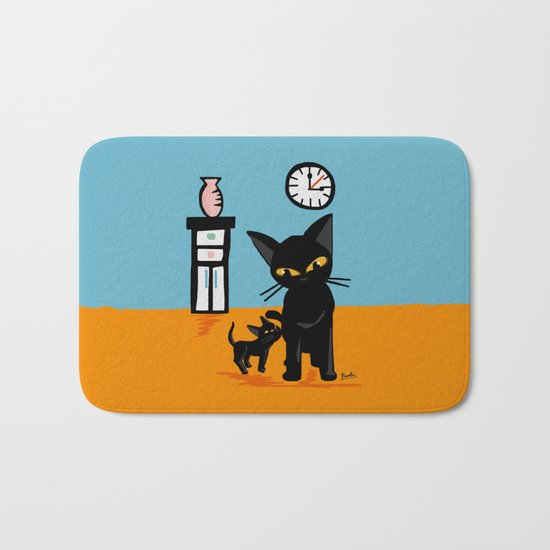 With a little boy Bath Mat