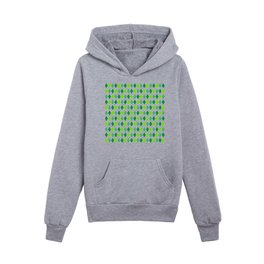 St. Patrick's Day Green and White Square Collection Kids Pullover Hoodies