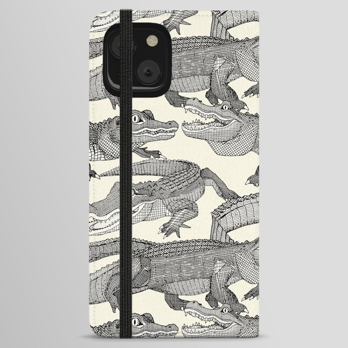 just alligators black iPhone Wallet Case