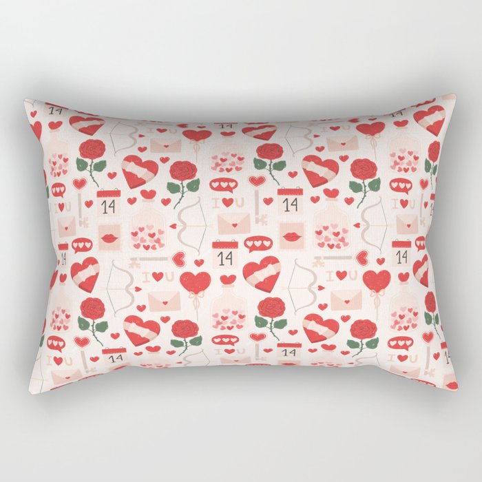 Valentine's Day Pattern Rectangular Pillow