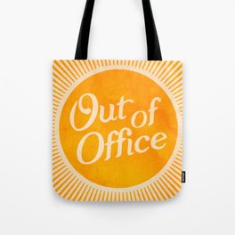 Out of Office Watercolor Orange Tote Bag