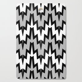 Abstract geometric pattern - gray, black and white. Cutting Board