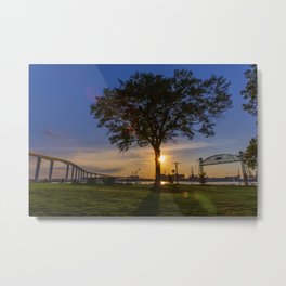 Sunset At Elizabeth River Park Metal Print | Jordanbridge, Evening, Sunset, Digital Manipulation, Color, Photo, Summer, Sun, Tree, Scenic 
