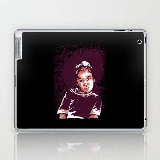 Cute Girl In Darkness Laptop & iPad Skin