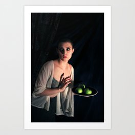 Sneaking some Apples Art Print