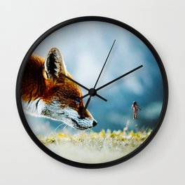 Close Encounters of Fox Kind Wall Clock
